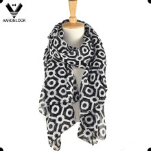 Модный комплект OEM Custom печатных полиэстер широкий шарф